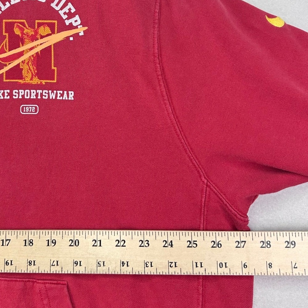 Nike NSW Club Fleece Pullover Hoodie Mens XXL Gym‎ Red Retro Sweatshirt - Picture 10 of 13